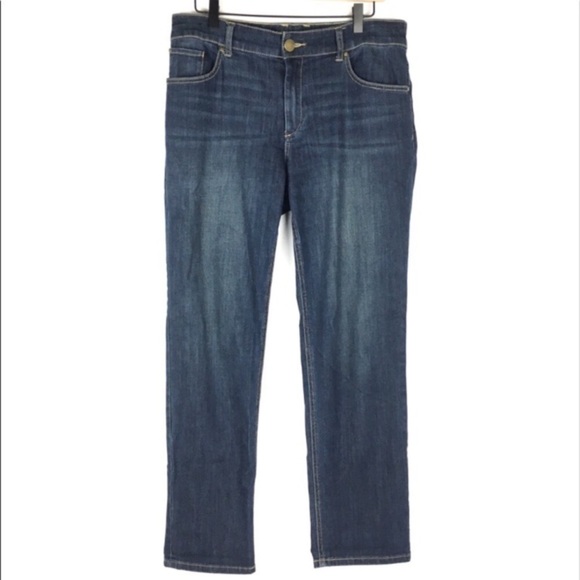 CHICOS Jeans Platinum Denim High Rise Waist Stretch Medium Wash Size 1 Size 8 - Picture 1 of 8